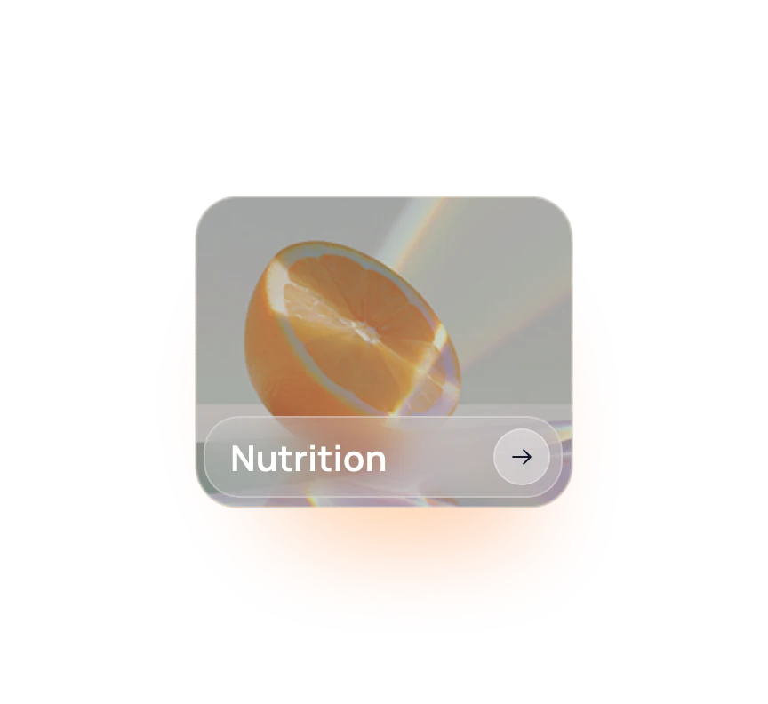 Nutrition card: a glass orange slice