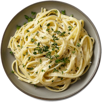 A plate of pasta being scanned
